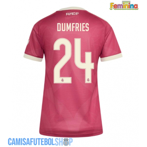 Camisa de time de futebol Real Madrid Denzel Dumfries #24 Replicas 3º Equipamento Feminina 2026-27 Manga Curta